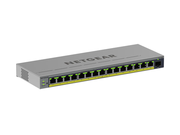 NETGEAR GS116EPP 16-Port Gigabit PoE+ Easy Smart Switch with 231W Budget and SFP