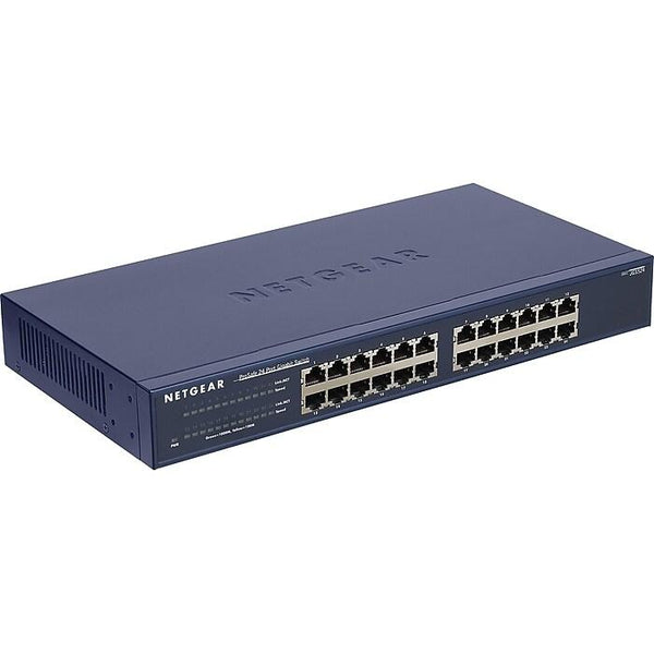 NETGEAR JGS524NA blue rackmount switch with 24 Ethernet ports